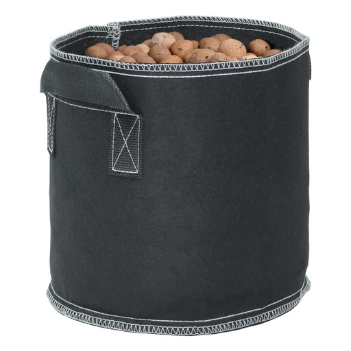 [580005H] Grow1 Fabric Pot w/ Handles Black 5 Gallon
