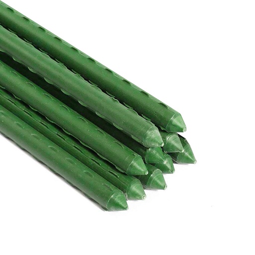 [833106] Grow1 6ft Steel Stake Plant Supports - Green 5/8" 10pcs