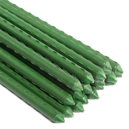 [833703] Grow1 3ft Steel Stake Plant Supports - Green 5/16" 20pcs