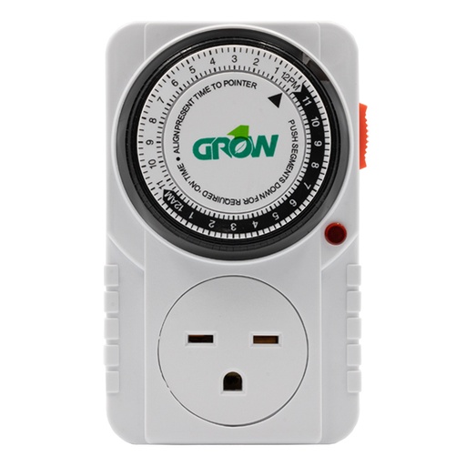 [710005] Grow1 240V Single Outlet Mechanical Timer