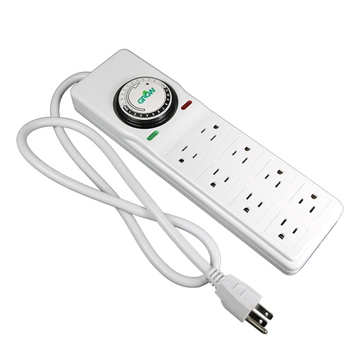 [710003] Grow1 120V 8 Way Power Strip Mechanical Timer