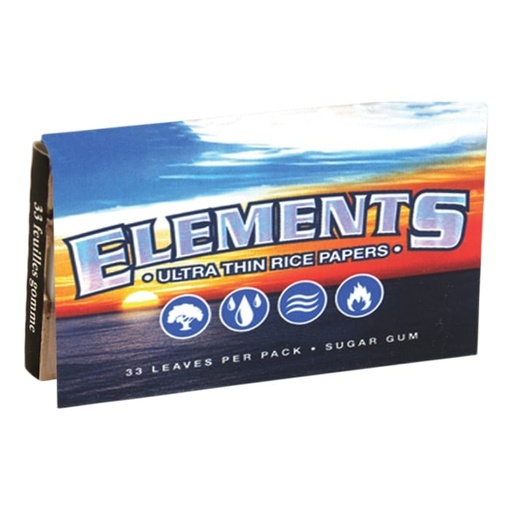 [HBELEMENTS1/2] Elements Ultra Thin Rice Papers 1-1/2 33 Leaves/Pack - Box of 25
