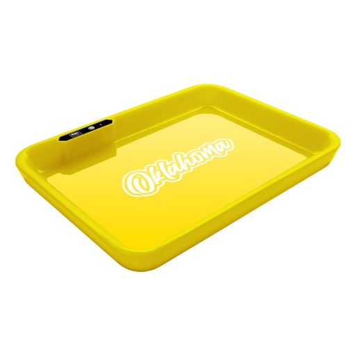 [914080] Dope Trays x Oklahoma -  Yellow background White logo