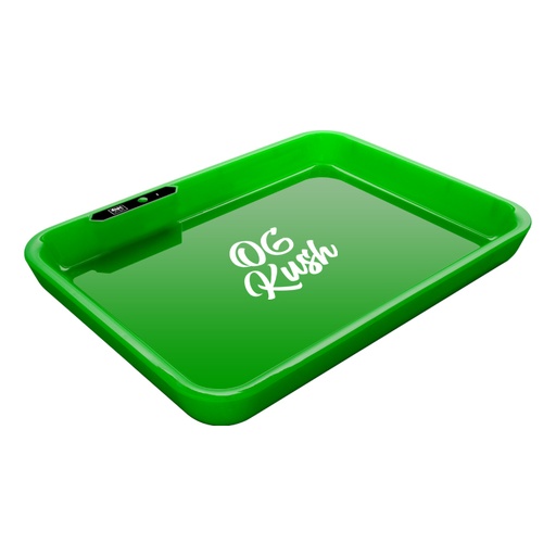 [914060] Dope Trays x OG Kush  -  Green background white logo