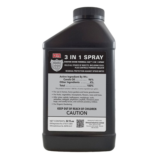 [DD-42002] Doktor Doom Formula 420 3 in 1 Crop & Plant Rescue Concentrate 1 Quart