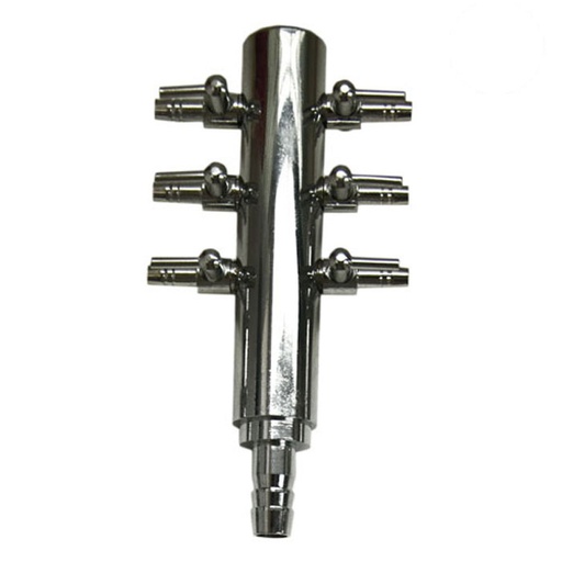 [861106] Chrome Air Divider 6 Outlet