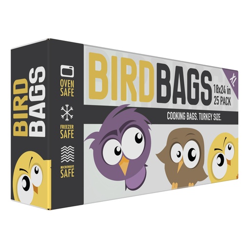 [788925] Bird Bags 4 Gallon Turkey Bags 18" x 24" (25 Pack)