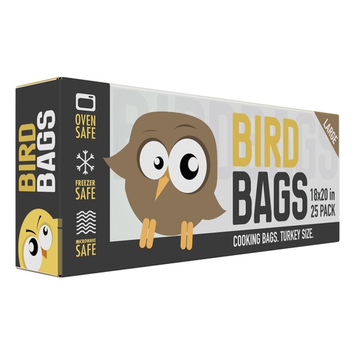 [788825] Bird Bags 3 Gallon Turkey Bags 18" x 20" (25 Pack)