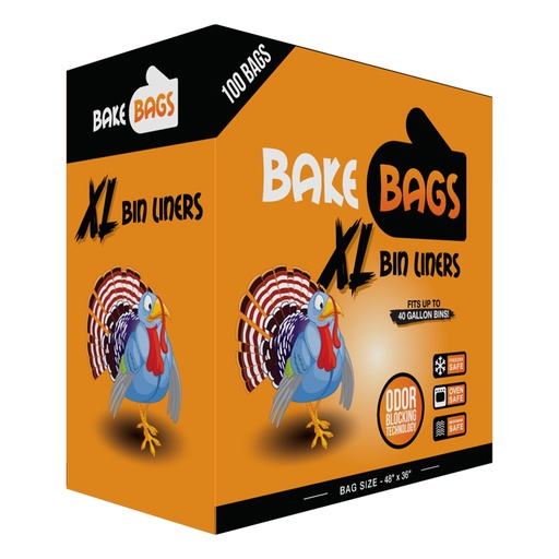 [788370] Bake Bags Bin Liners 48in x 36in (100 Pack)
