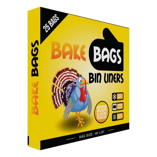 [788725] Bake Bags Bin Liners 44in x 30in (25 Pack)