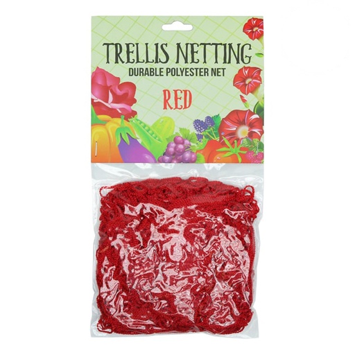 [717260] 5'x60' Trellis Netting Red 6" Squares