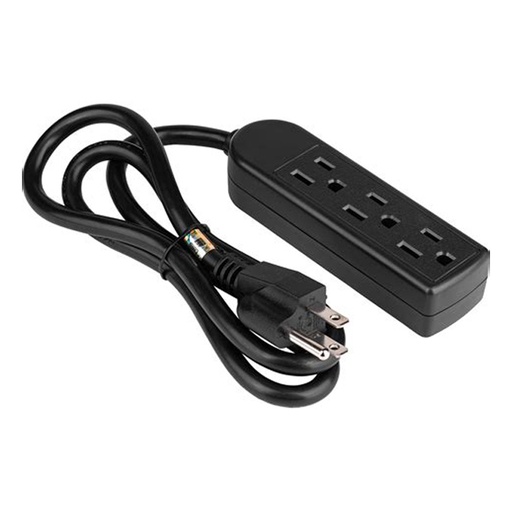 [803112] 120V 14 Gauge 3-Plug Extension Cord 12'