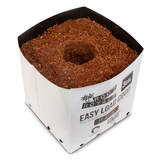 [100553] Root Royale Easy Load Coco Plastic Grow Bags 3 Gallon