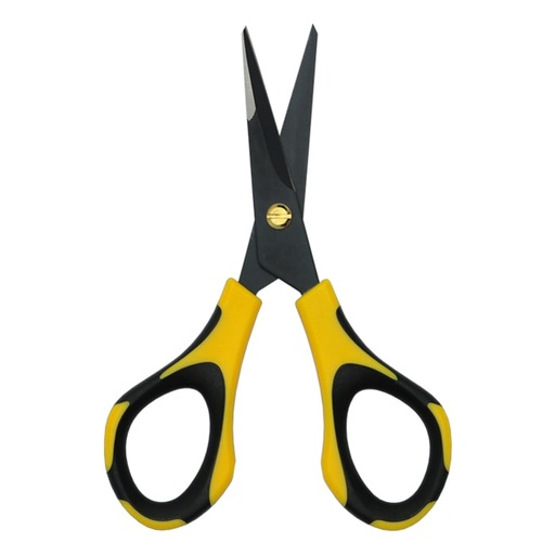 [550213-4PK] Piranha Pruner Bonsai Scissors - Fluorine Coated - Yellow & Black Handle -4PK