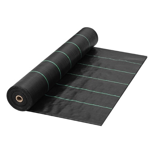 [644100] GROW1 Landscape Ground Cover Weed Mat Barrier Black 6ft x 300ft
