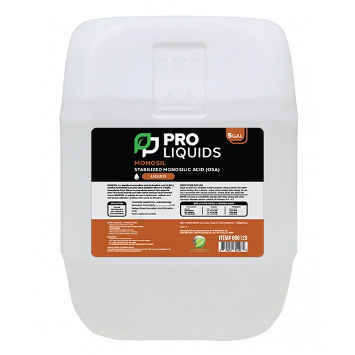 [690120] Pro Liquids MonoSil Stabilized Monosilicic Acid (OSA) 5 Gallon