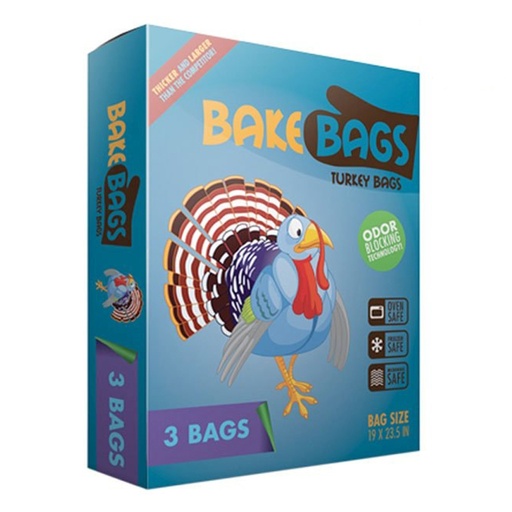 [788603] Bake Bags Heavy Duty Turkey Bags 5 Gallon 19" x 23.5" (3 Pack)