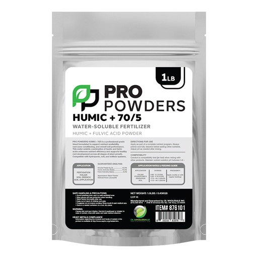 [876101] Pro Powders Humic + 70/5 (Humic & Fulvic Acid Powder) 1lb