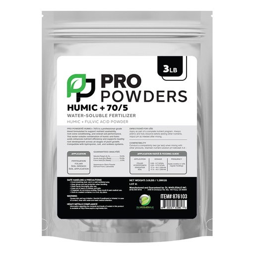 [876103] Pro Powders Humic + 70/5 (Humic & Fulvic Acid Powder) 3lbs