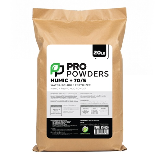 [876120] Pro Powders Humic + 70/5 (Humic & Fulvic Acid Powder) 20lbs