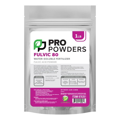 [876201] Pro Powders Fulvic 80 (Fulvic Acid Powder) 1lb