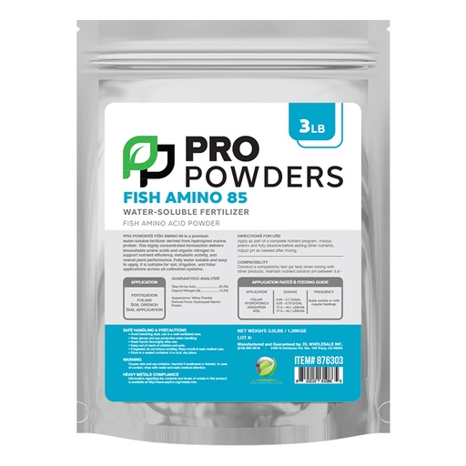 [876303] Pro Powders Fish Amino 85 (Fish Amino Acid Powder) 3lbs
