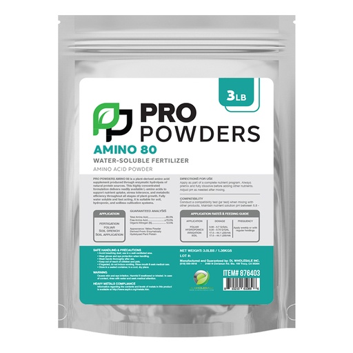 [876403] Pro Powders Amino 80 (Amino Acid Powder) 3lbs