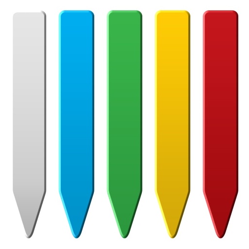 [990022] Grow1 Plant Stake Labels White, Blue, Green, Yellow, Red (1000 pieces)