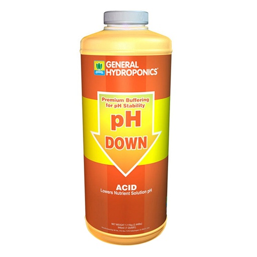 [HGC722120] General Hydroponics pH Down 1 Quart